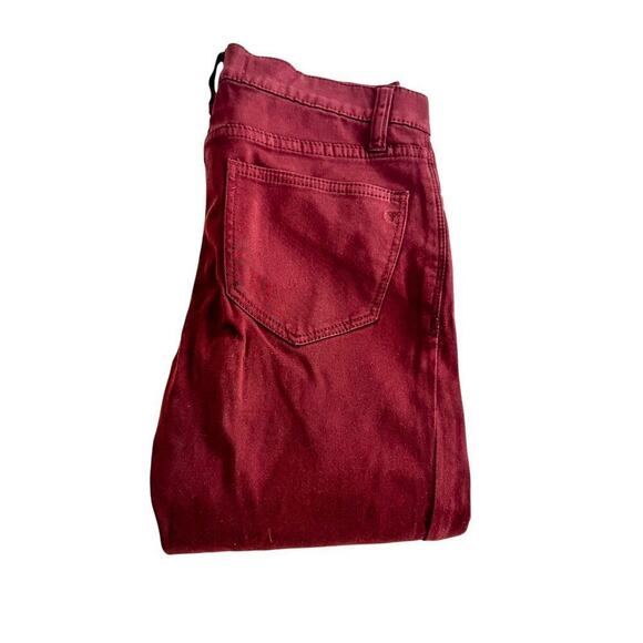 Madewell Skinny Skinny Burgundy Denim Jeans Colored Pants Size 24 - Picture 1 of 7